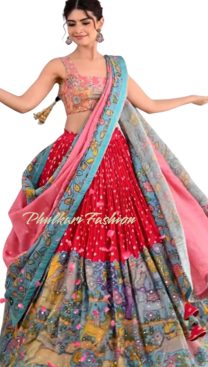 Launching Kalamkari Lehenga Choli 👗💌*