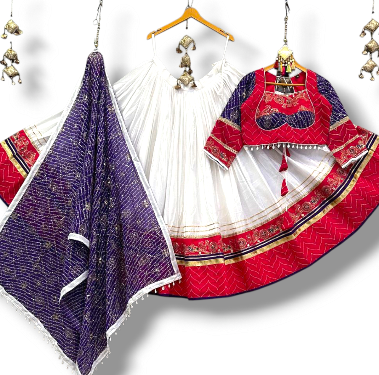 Roman Silk Lehnga Choli with Vintage Work dupatta