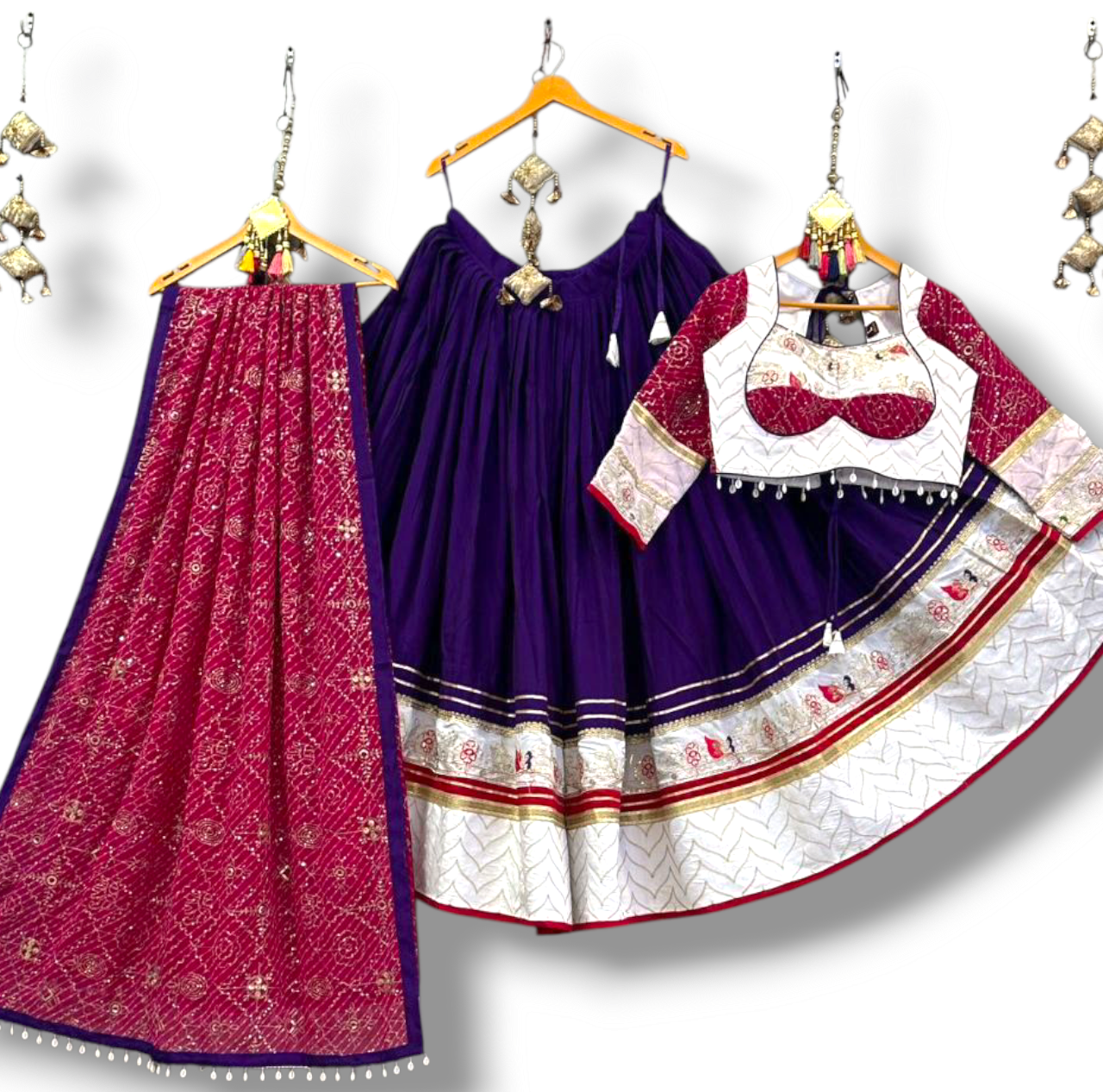 Roman Silk Lehnga Choli with Vintage Work dupatta