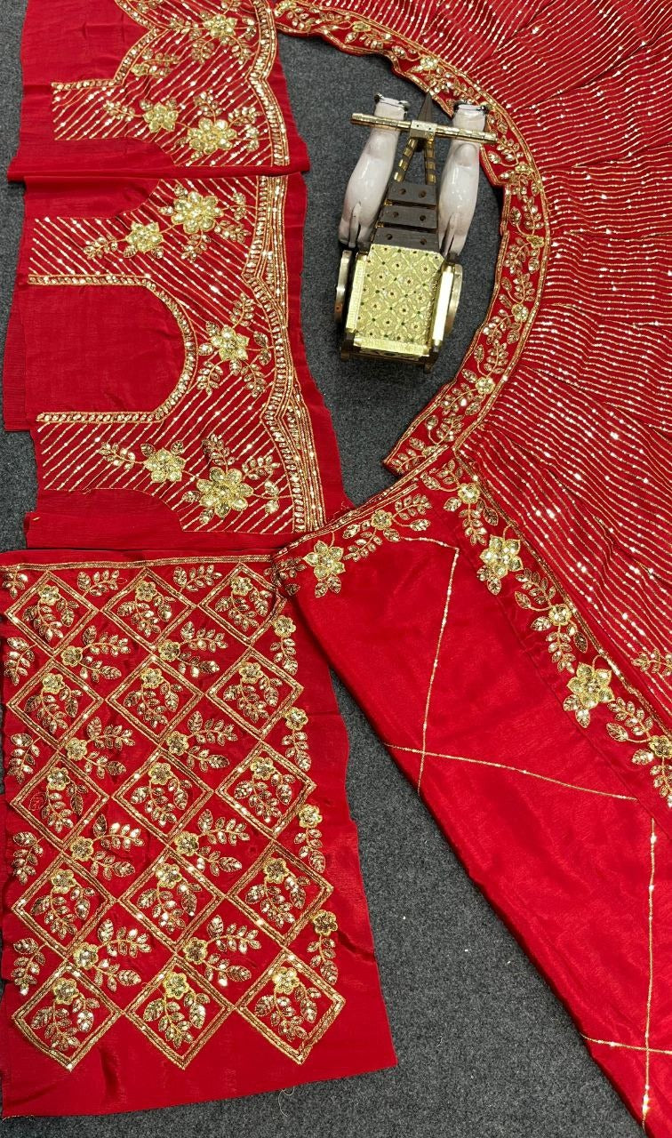 Lehnga Choli Chinon Silk Stitched