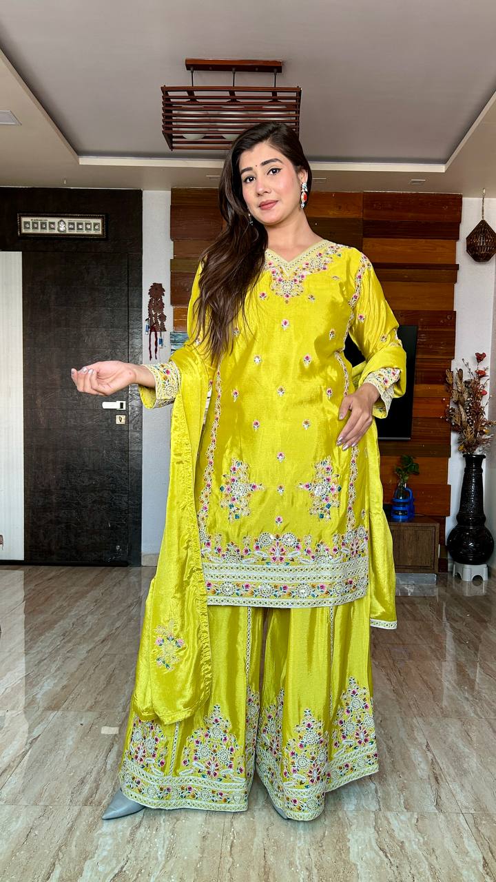 Phulkari Fashion Ltd – Yellow Sharara Set