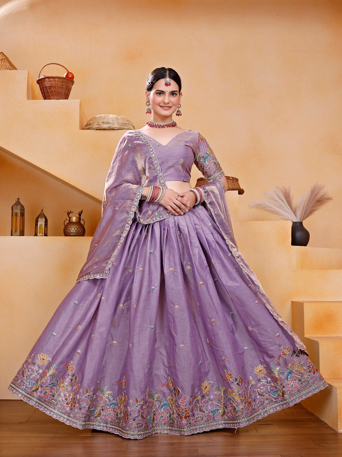 Partywear Heavy Lehnga Choli Stitched.