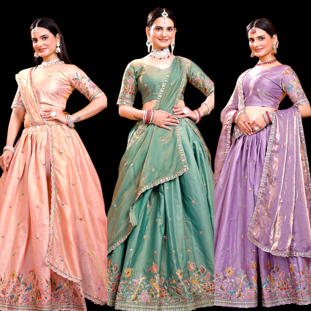 Partywear Heavy Lehnga Choli Stitched.