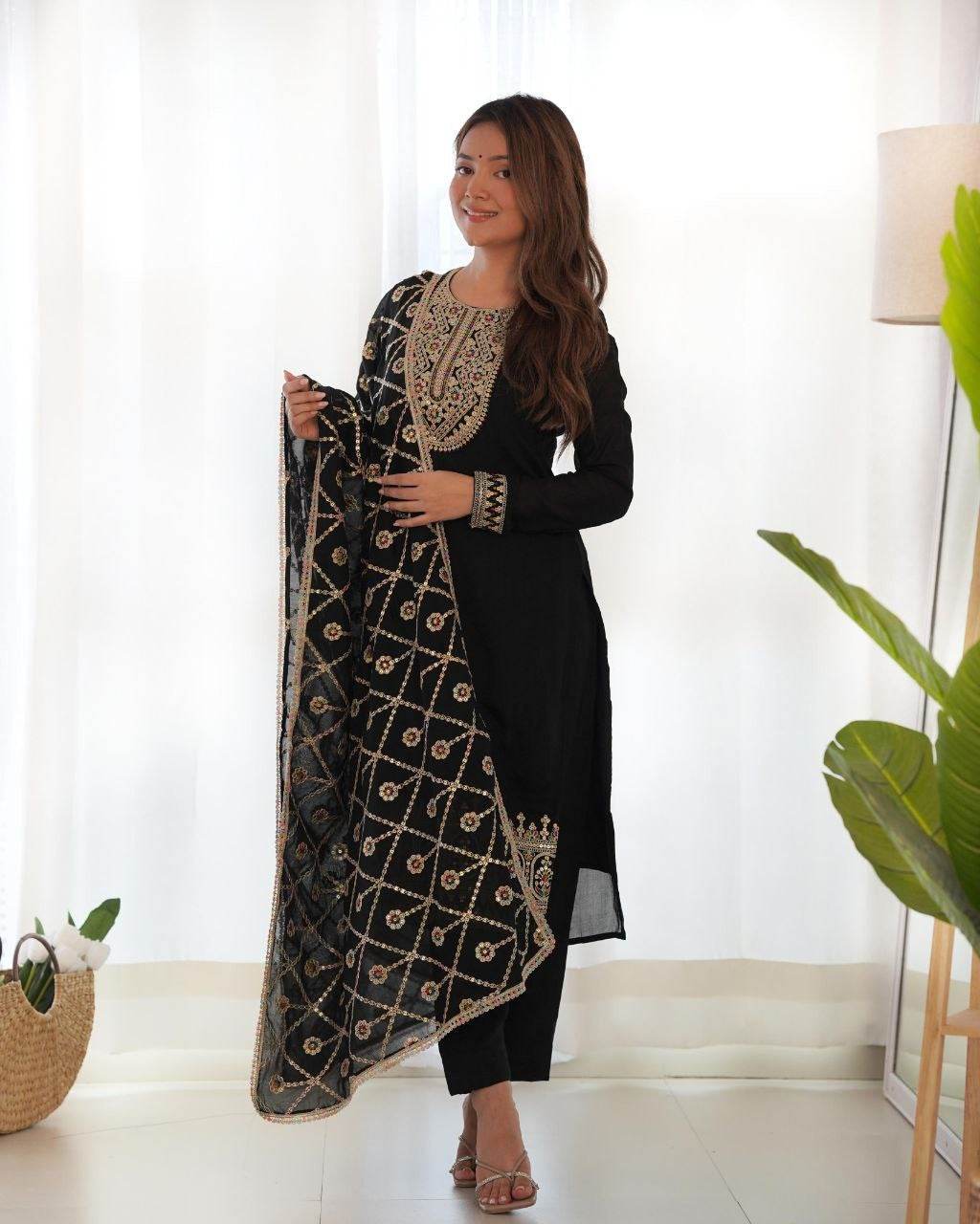 BLACK COLOUR KURTA FABRIC