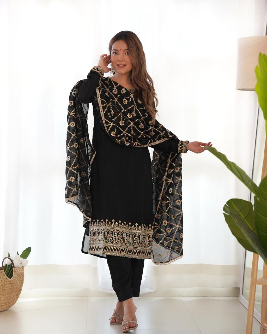 BLACK COLOUR KURTA FABRIC