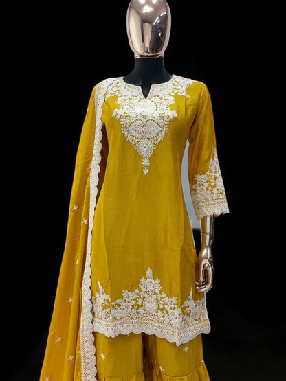 Sharara Set yellow.