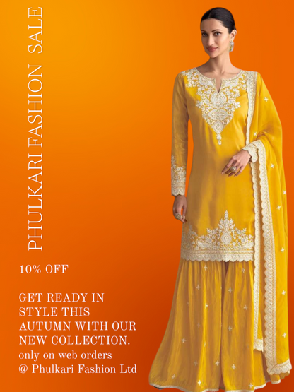 Sharara Set yellow.