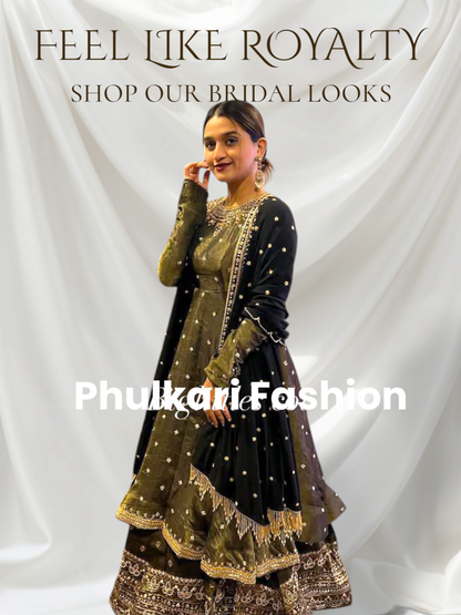 CHINON SILK KURTI AND LEHNGA