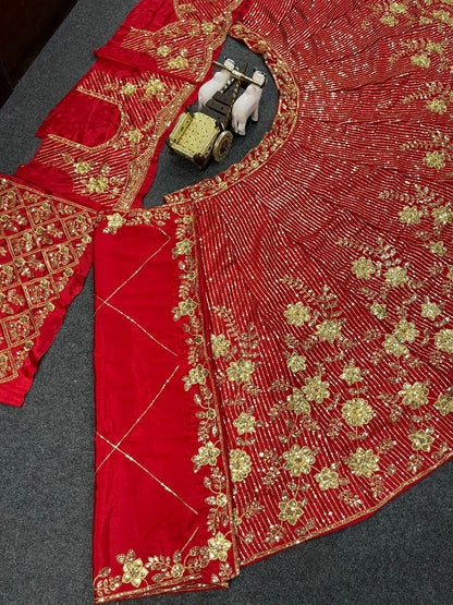 Lehnga Choli Chinon Silk Stitched
