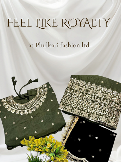CHINON SILK KURTI AND LEHNGA