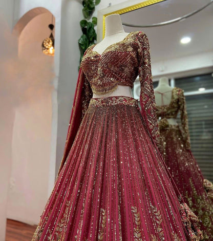 Lehnga Choli Chinon Silk Stitched