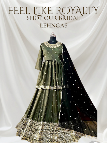 CHINON SILK KURTI AND LEHNGA