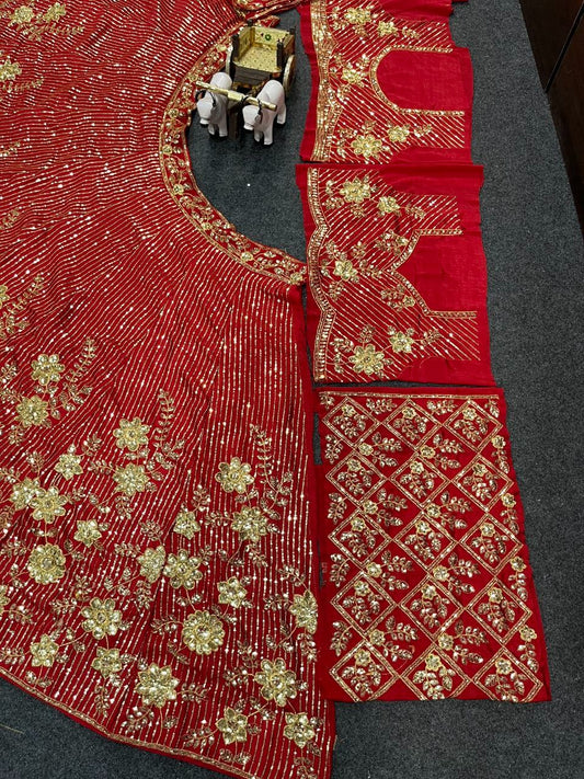 Lehnga Choli Chinon Silk Stitched