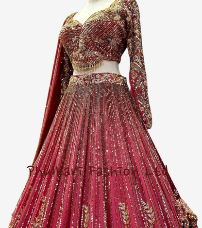 Lehnga Choli Chinon Silk Stitched